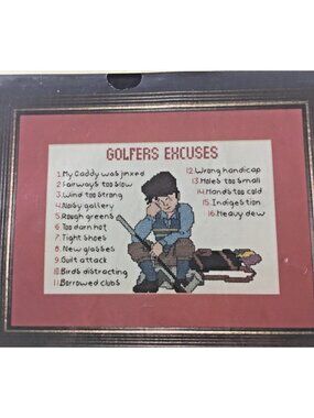 Cross Stitch Kit Studio M Your Needlecraft Connection Golfers Excuses 11137 New